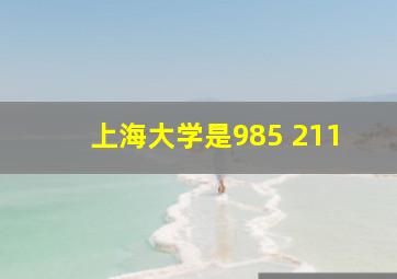 上海大学是985 211